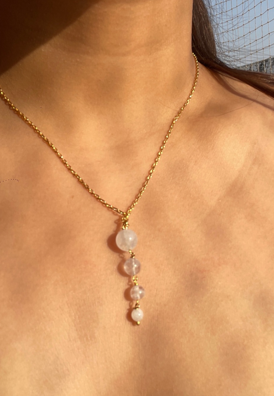 Caterpillar Moonstone pendant | healing pendant
