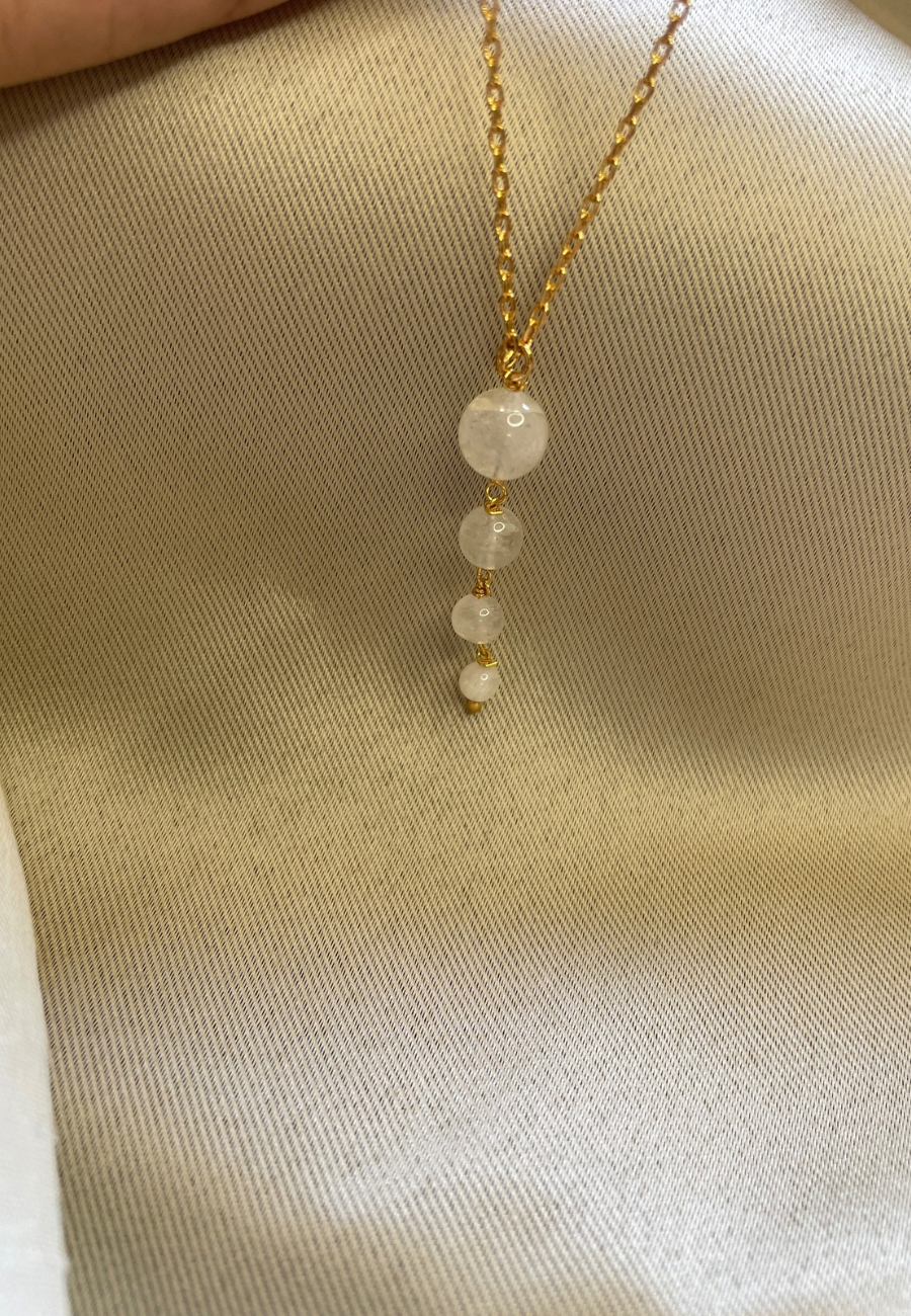 Caterpillar Moonstone pendant | healing pendant