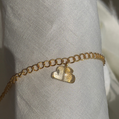 Citrine charm bracelet in sterling silver in 18ct gold plated . Helps in Manifesting money and opportunity
