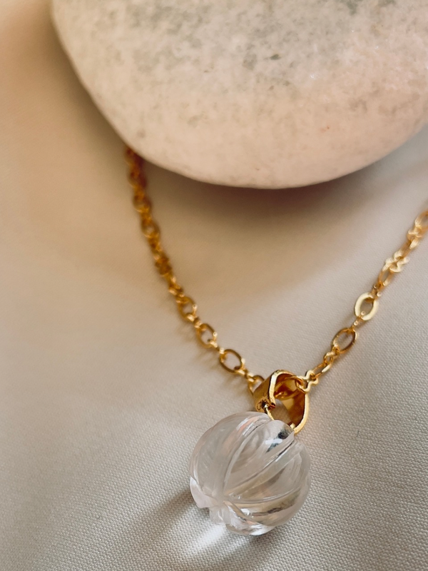 Clear quartz Pendant in Sterling silver .Helps in YOUR MANIFESTATION 