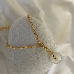 Moonstone Bracelet , crystal to get rid of toxic friends , 18k gold plating on brass and sterling silver