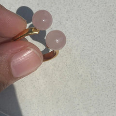 Rose quartz Aimee Crystal Ring