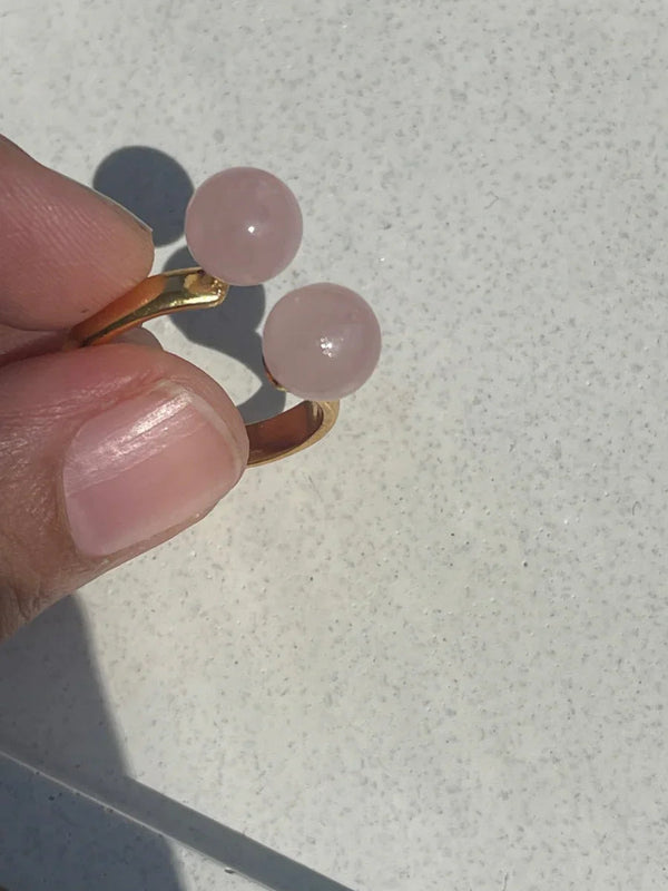 Rose quartz Aimee Crystal Ring