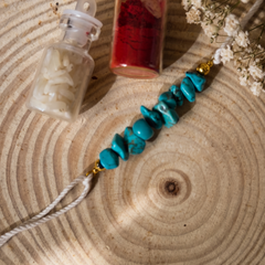 Good Fortune & Guidance Turquoise Chips Rakhi