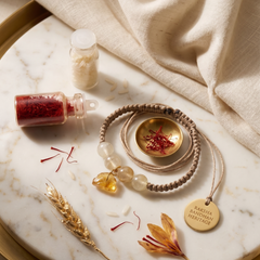 Golden Abundance -Citrine Charm Rakhi