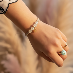Golden Abundance -Citrine Charm Rakhi