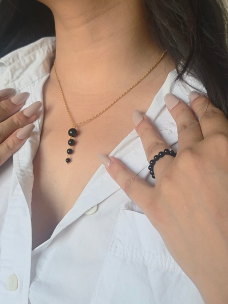 caterpillar Black onyx Pendant