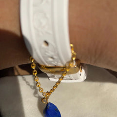 Lapis lazuli Fish stone watch charm
