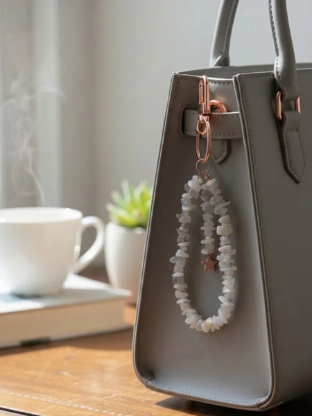 Moonstone Star Key Ring