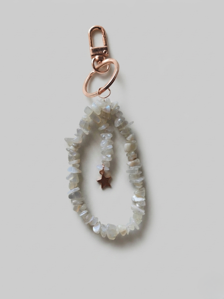Moonstone Star Key Ring