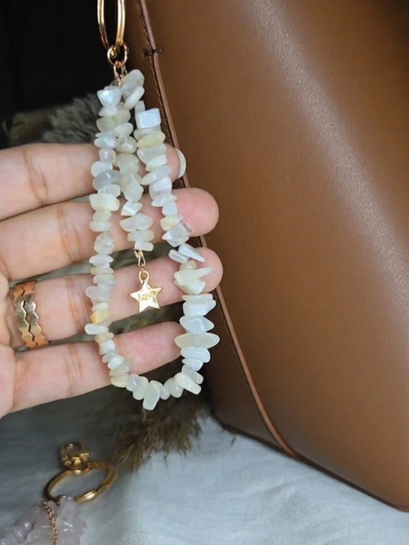 Moonstone Star Key Ring