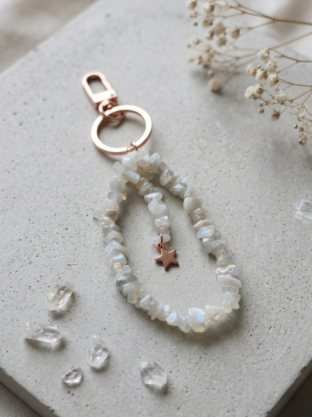 Moonstone Star Key Ring
