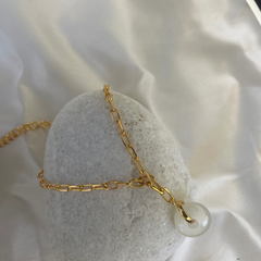 Moonstone Bracelet , crystal to get rid of toxic friends , 18k gold plating on brass and sterling silver