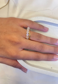 Moonstone bead ring, healing stone