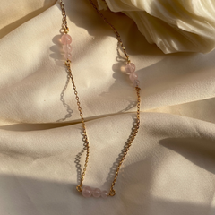 rose quartz jewelry | healing stone | chokar chain