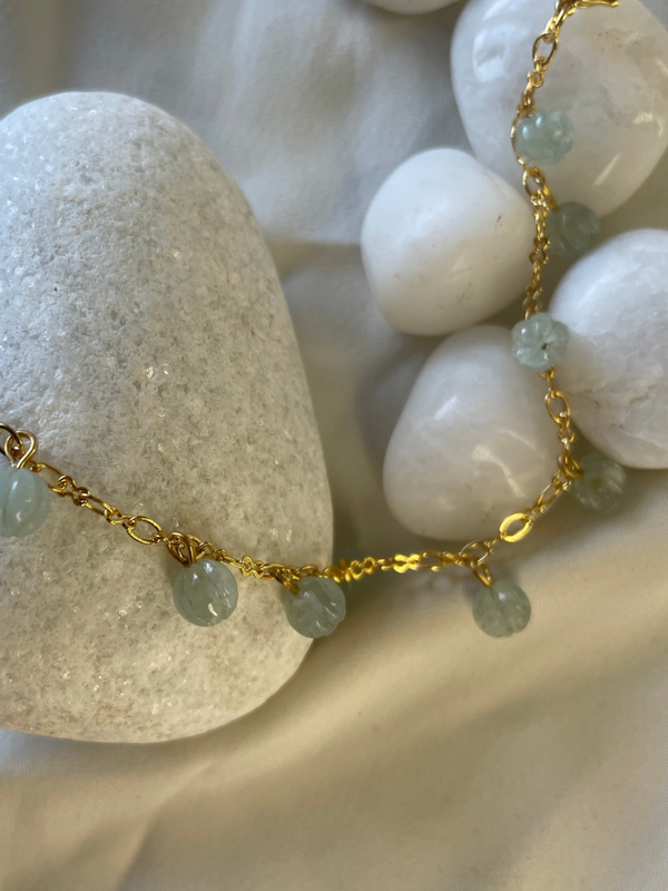 Aquamarine  bracelet Melon