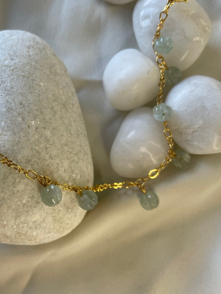Aquamarine  bracelet Melon