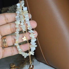 Clear quartz Star key Ring