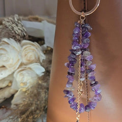 Amethyst Star key Ring