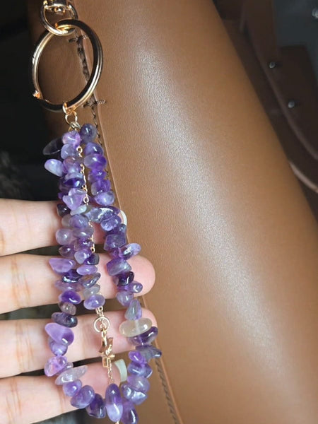 Amethyst Star key Ring