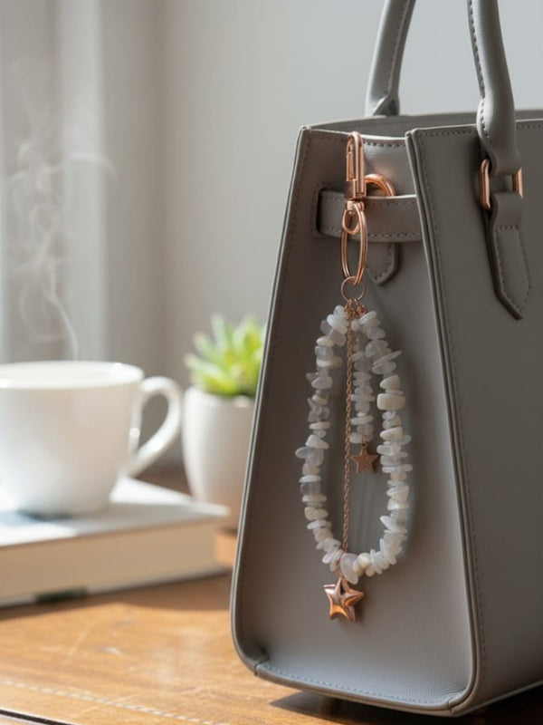 Moonstone Star Key Ring