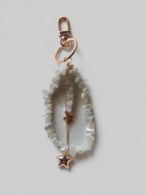 Moonstone Star Key Ring