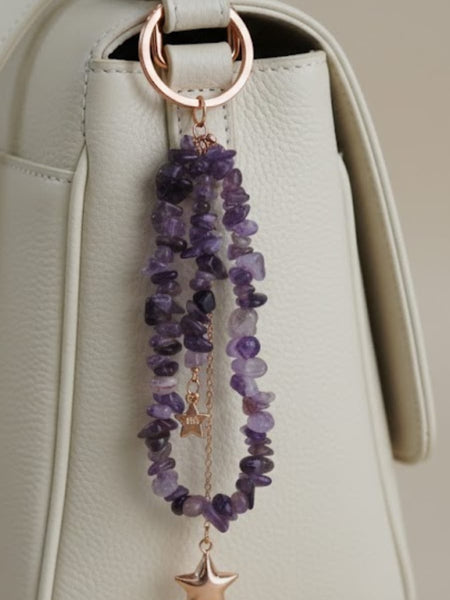 Amethyst Star key Ring