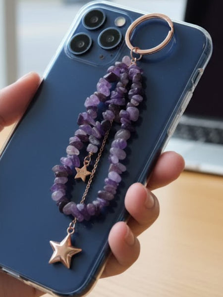 Amethyst Star key Ring