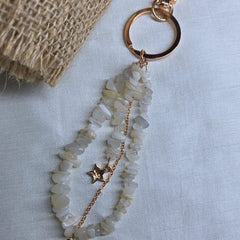 Moonstone Star Key Ring