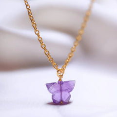 amethyst crystal pendant in 18ct gold plated sterling silver .this crystal jewellery helps in DEPRESSION AND anxiety