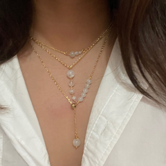  Moonstone Chain | moonstone pendant |18k gold plated
