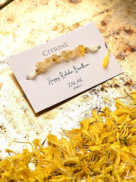 Money Attraction Citrine Crystal Rakhi