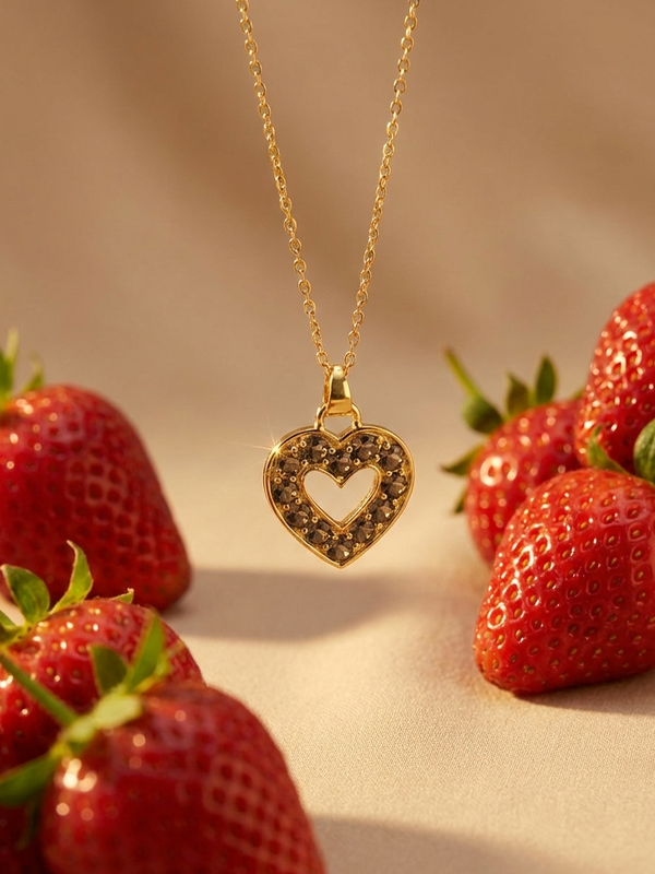 Heart Smoky quartz Pendant