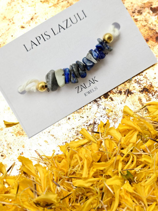 Natural Lapis Lazuli  Rakhi
