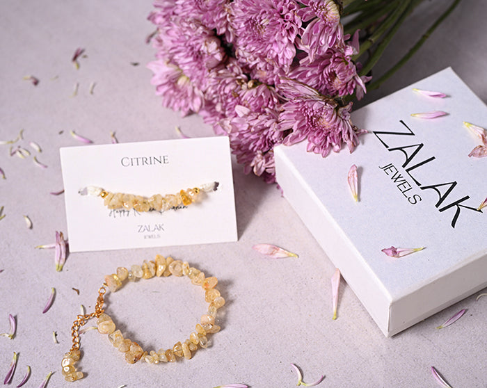 "Citrine crystal Bhaiya Bhabhi Rakhi set for Raksha Bandhan 2025 – Growth & money"