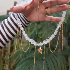 Clear quartz Drip Necklace