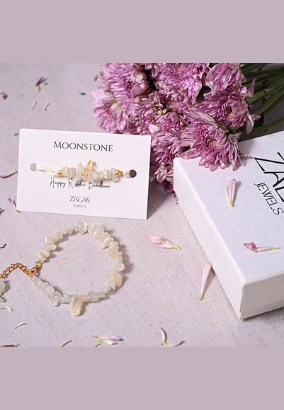 Bhaiya bhabhi Moonstone crystal Rakhi 2025
