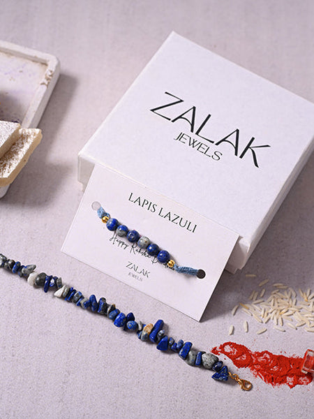 Bhaiya bhabhi lapis lazuli Crystal Rakhi