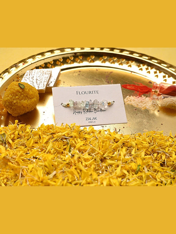 Flourite crystal Bhaiya Rakhi for Raksha Bandhan 2025