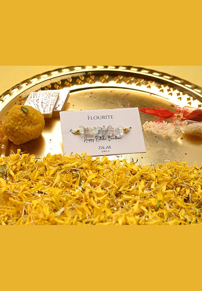 "Flourite crystal Bhaiya Rakhi for Raksha Bandhan 2025
