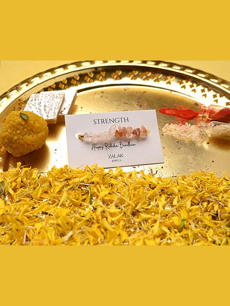 Strength Crystal Rakhi for Bhai