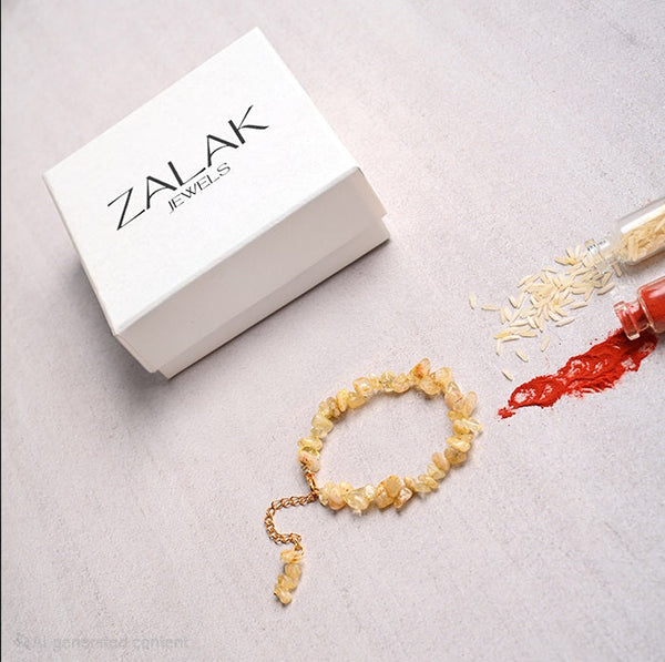 Money attrac Citrine  Crystal Rakhi for Raksha Bandhan-2025