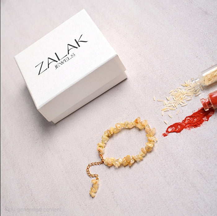 Money attrac Citrine  Crystal Rakhi for Raksha Bandhan-2025