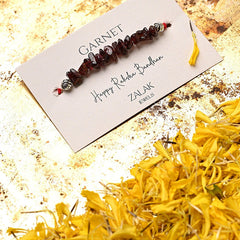 Garnet crystal Bhaiya Rakhi for Raksha Bandhan 2025