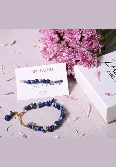 Bhaiya bhabhi lapis lazuli Crystal Rakhi