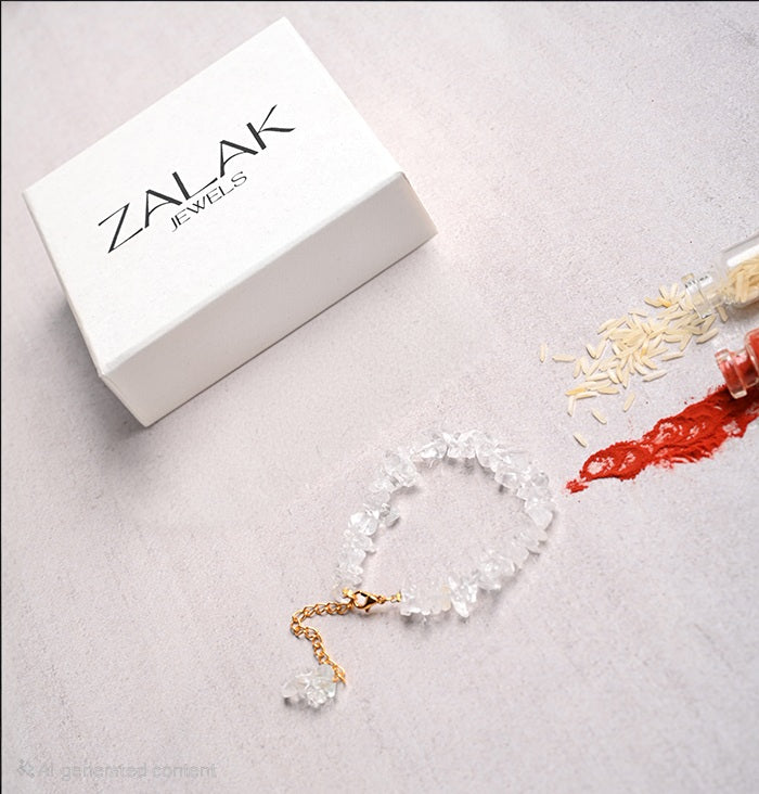 Clear quartz Crystal Rakhi for Raksha Bandhan-2025