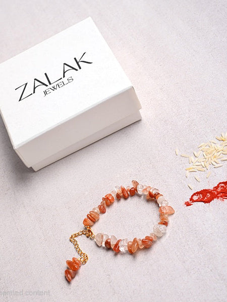 Confidence Carnelian  Crystal Rakhi for Raksha Bandhan-2025
