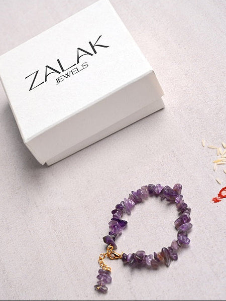 Amethyst Bracelet Lumba Rakhi