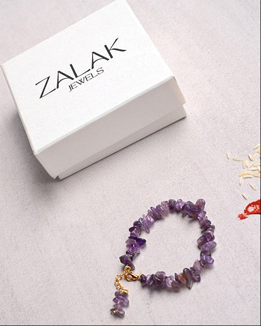 Amethyst Bracelet Lumba Rakhi