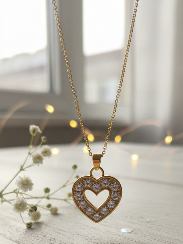 Blue Topaz Heart  Pendant